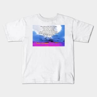 Love Is Patient: Blue Abstract Sunset Kids T-Shirt